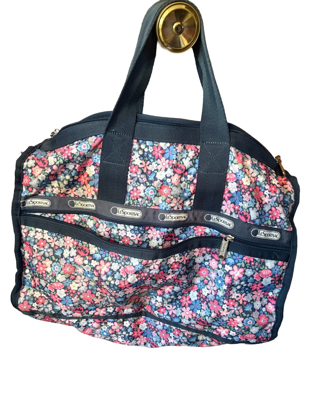 LeSportsac Floral Navy Travel Bag Duffle